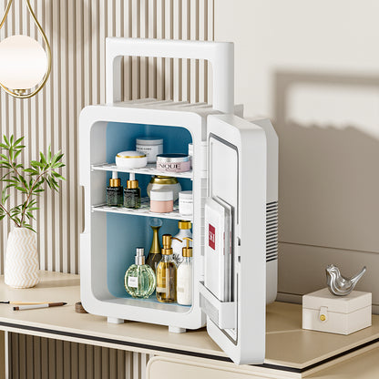 White 10L Dual-Use Mini Refrigerator