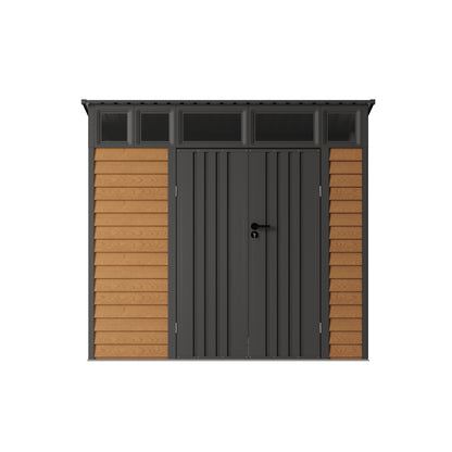 8x7 FT Large Metal Garden Tool Storage Shed