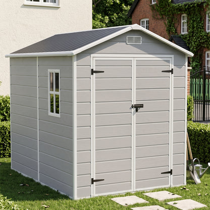 6x8 FT Outdoor Garden Plastic Storage Shed