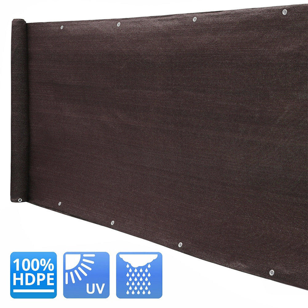 Brown Garden Privacy Shade Net Wall Screening Balcony Windbreak Fence