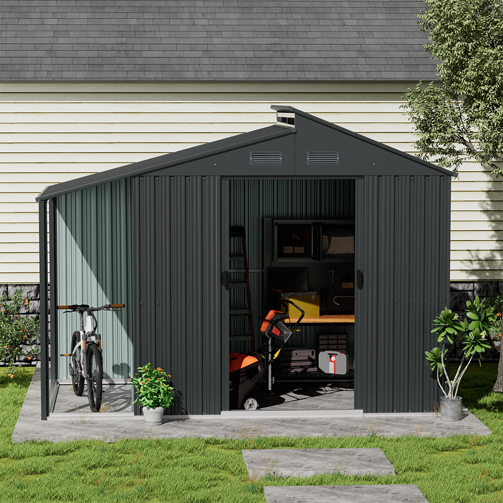 Outdoor Galvanized Steel Storage Shed