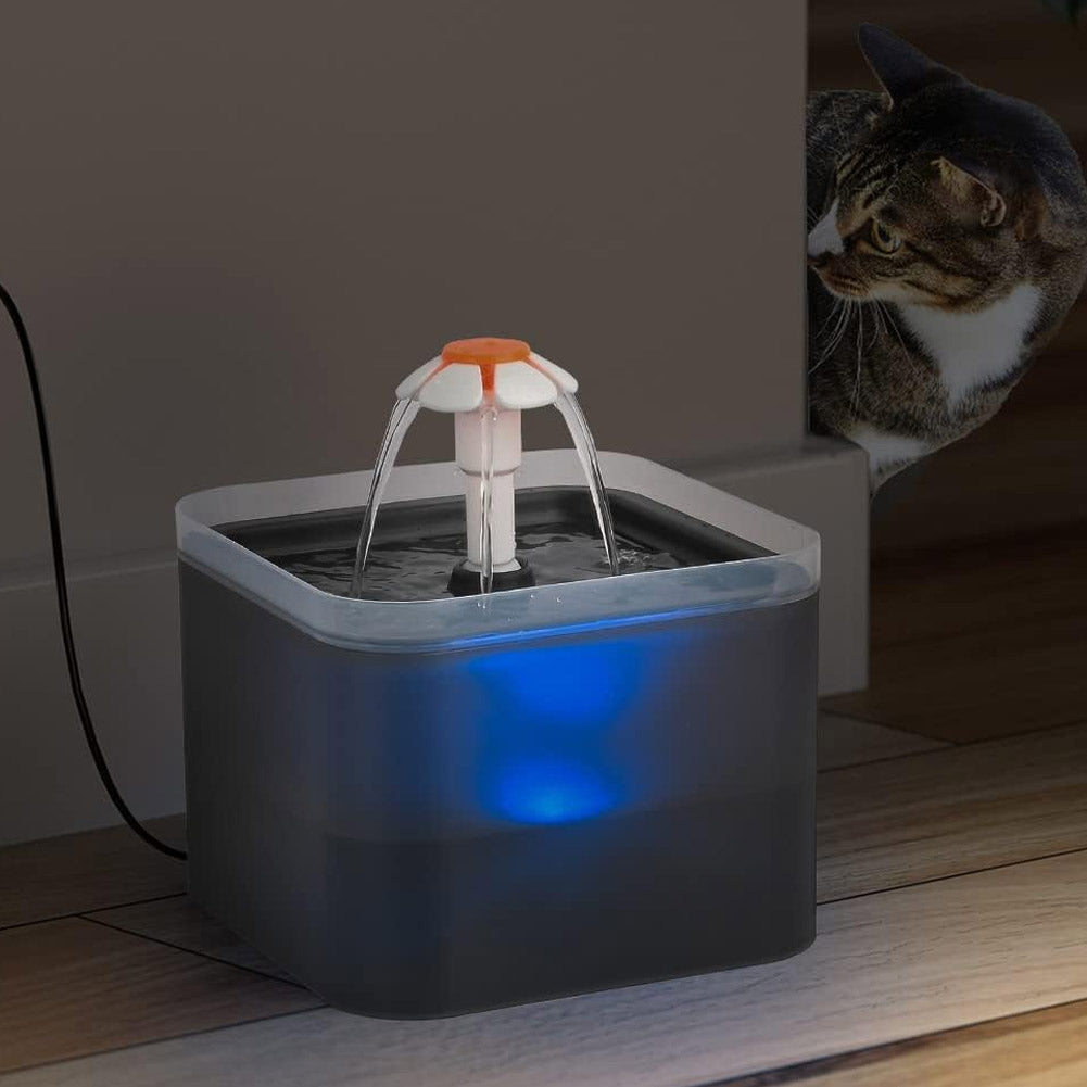 2L Pet Water Fountain with LED Lights