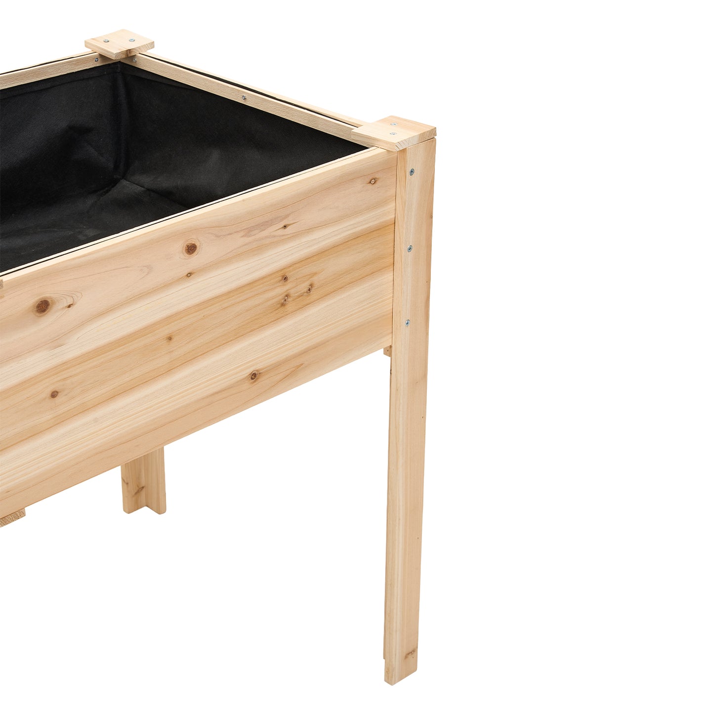 Elevated Rectangular Raised Garden Bed with Drainage Holes
