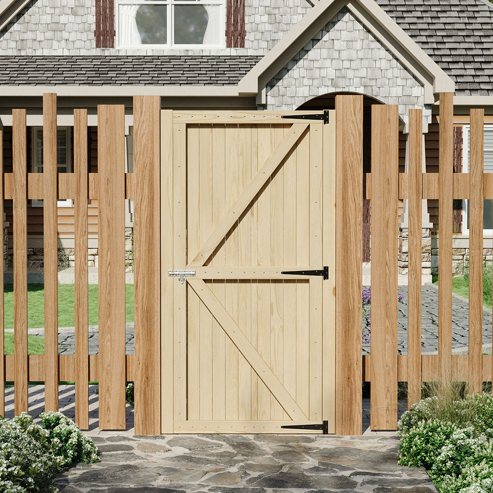 83cm Wide Wooden Garden Fence Panels 180cm High