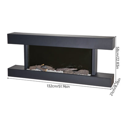 52inch Wall Mounted Electric Fireplace with Remote Control