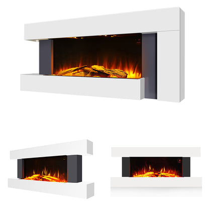 52 Inch C-Frame Freestanding Fireplace Suite