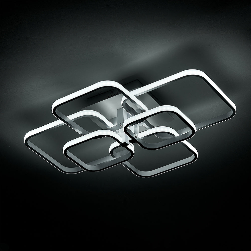 4/6/8 Heads Contemporary LED Energy-efficient Light-adjusted Semi Flush Ceiling Light