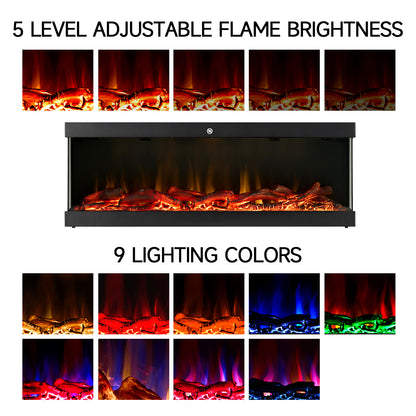 50/60 Inch Electric Fireplace with Remote Control