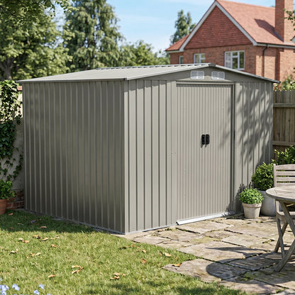 8x6 FT Large Metal Garden Tool Storage Shed