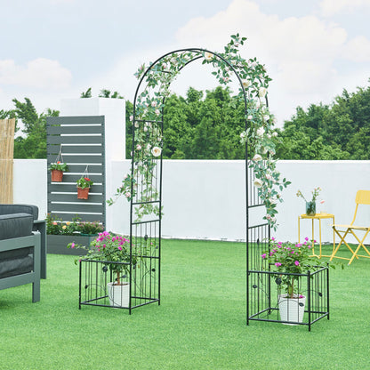 200cm Garden Arch with Planter Boxes