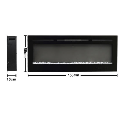 50\60 Inch Recessed/Wall Mounted Electric Fireplace with Remote