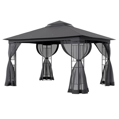 Waterproof Retractable Iron Pergola Canopy Tent and Mesh Screens