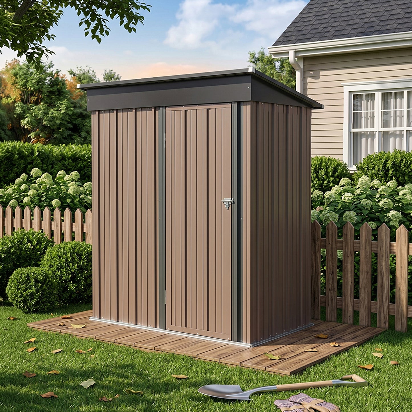 3x5 FT Outdoor Metal Garden Storage Shed