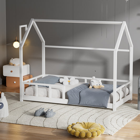 Kid’s Bed with Pine Wood House Frame