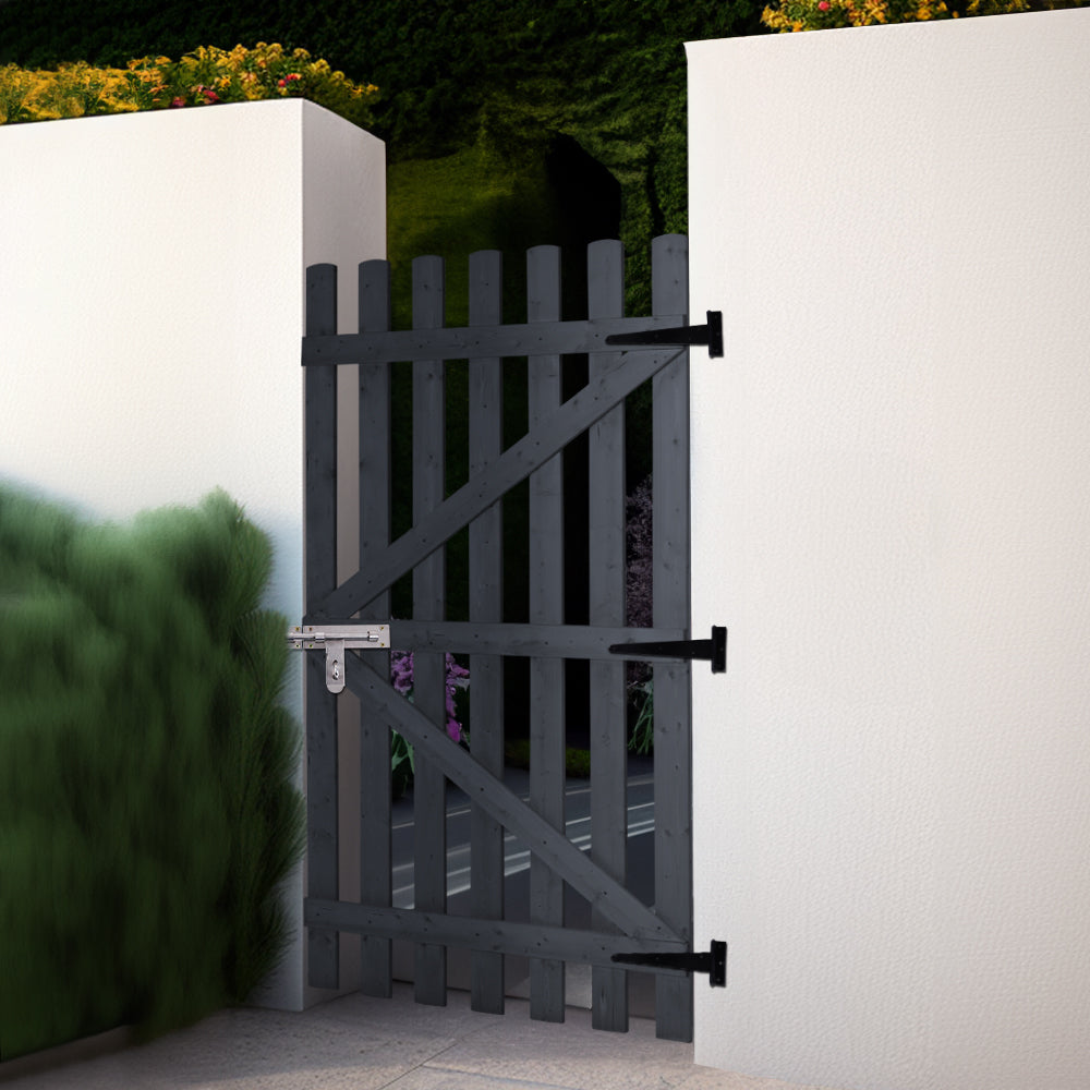 90x150cm Garden Wood Fence Gate with Latch