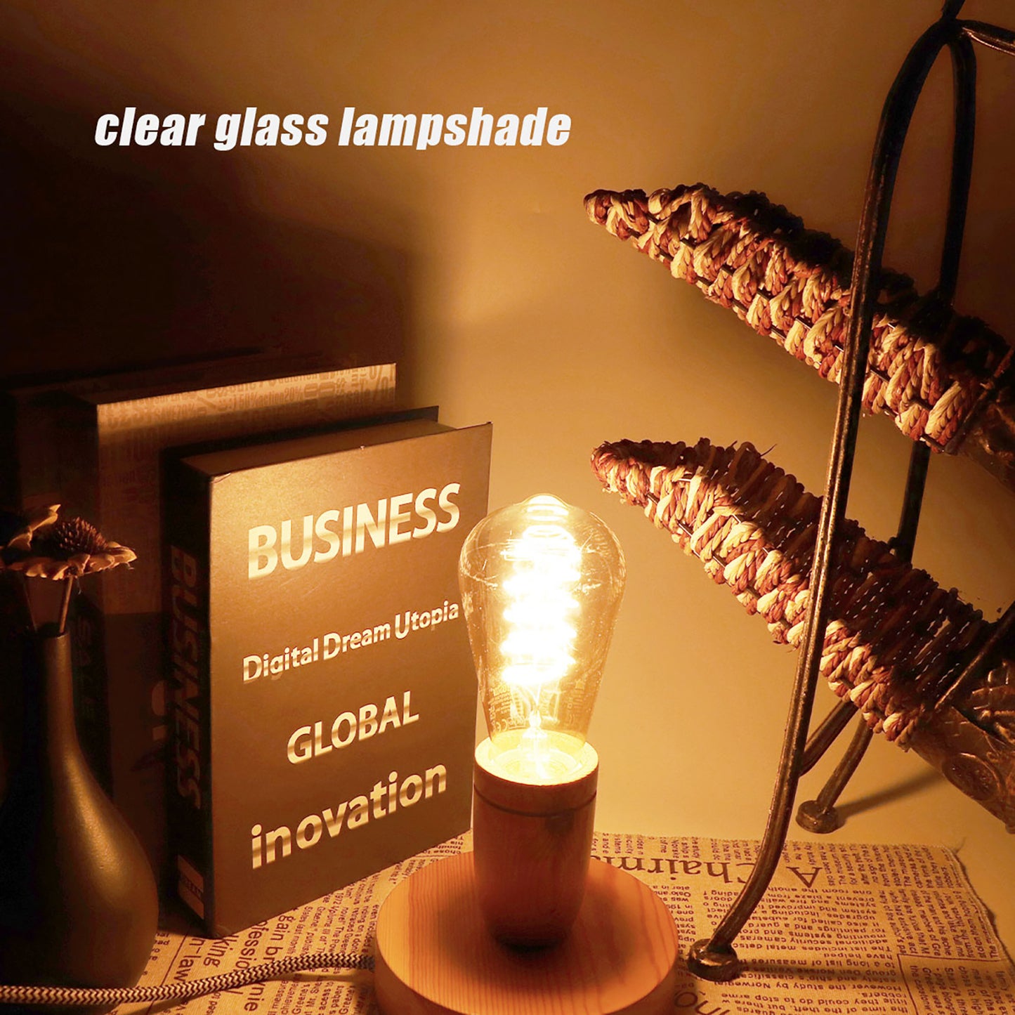 1 Piece E27 Vintage Edison LED Filament Light Bulbs - 4W/2200K Warm White