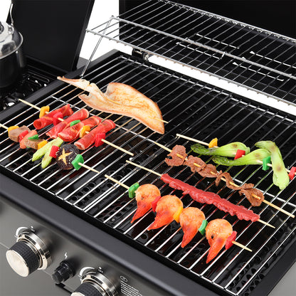 Garden Gas Grill BBQ with 5 Burners and Wheels