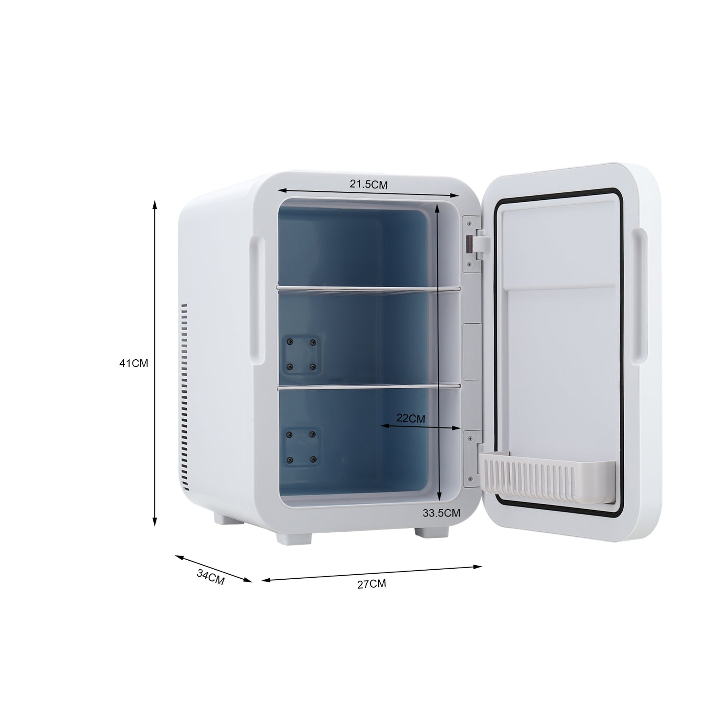 16L Dual-Use Mini Refrigerator with Glass Door