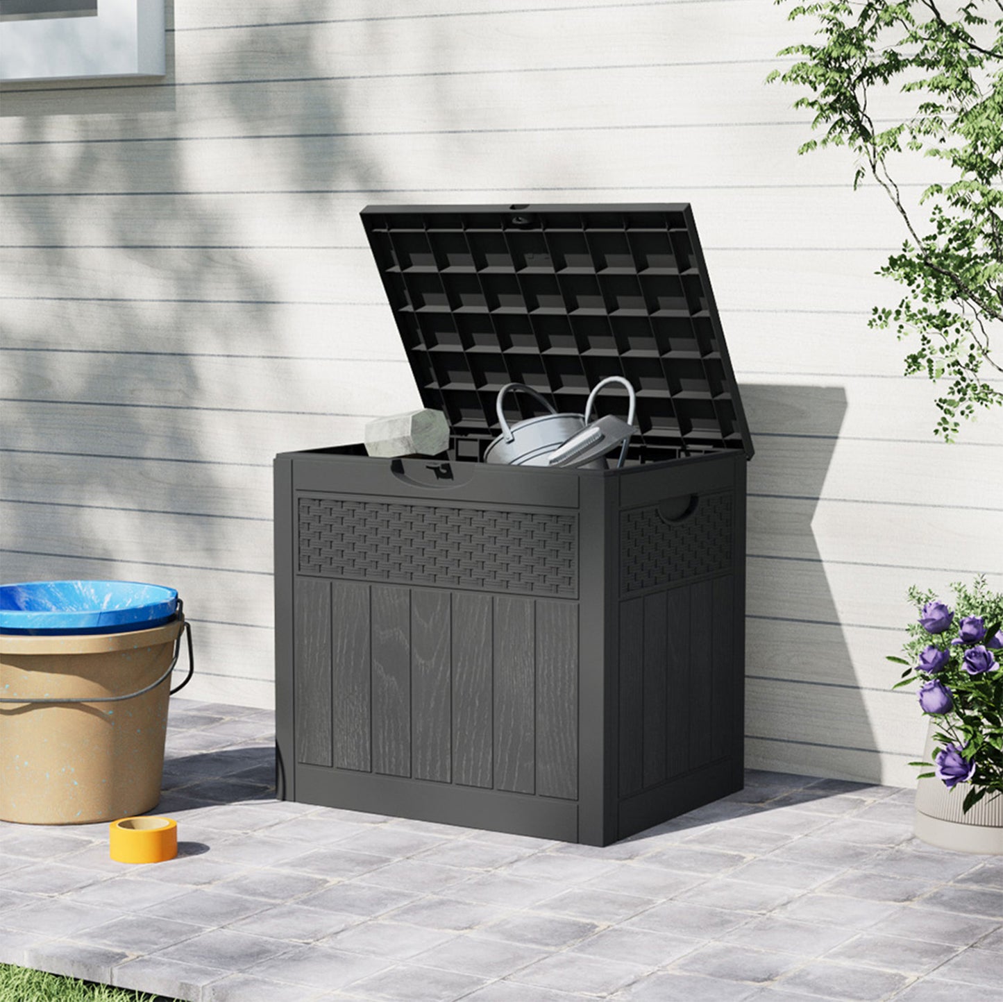 126L Waterproof Large Plastic Storage Box with a Padlock
