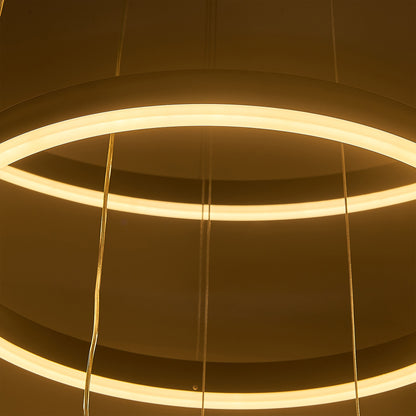 Modern 3 Ring Aluminum Round Hanging LED Pendant Light