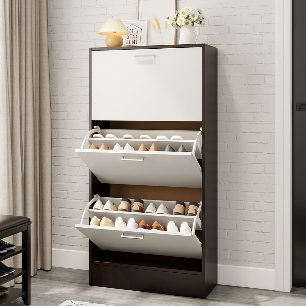 Wooden 3 Layer Dump Shoes Shelves