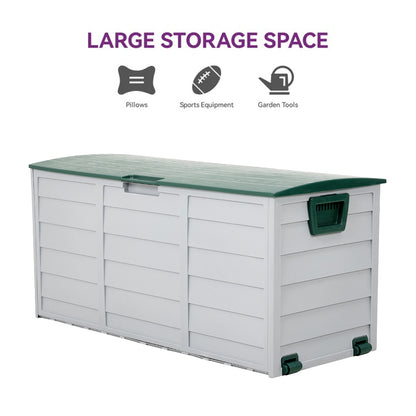 290L Green Top Outdoor Storage Box with Ventilation