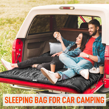 Large Double Sleeping Bag with Two Pillows