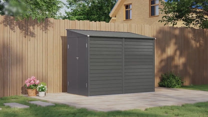 Wide Outdoor Lockable Steel Storage Shed