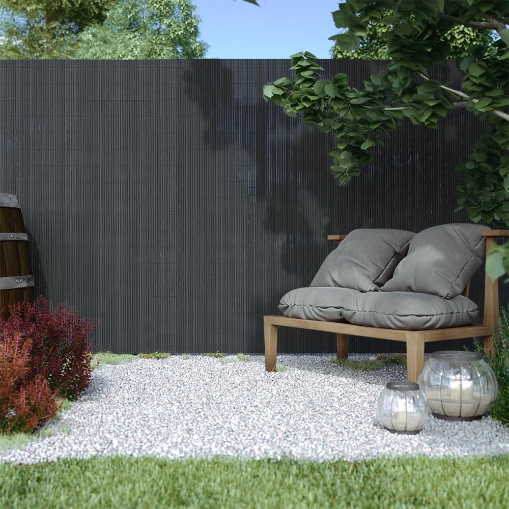 Dark Grey Garden Fence Outdoor Privacy Screen Garden Fences   1 x 3 m 