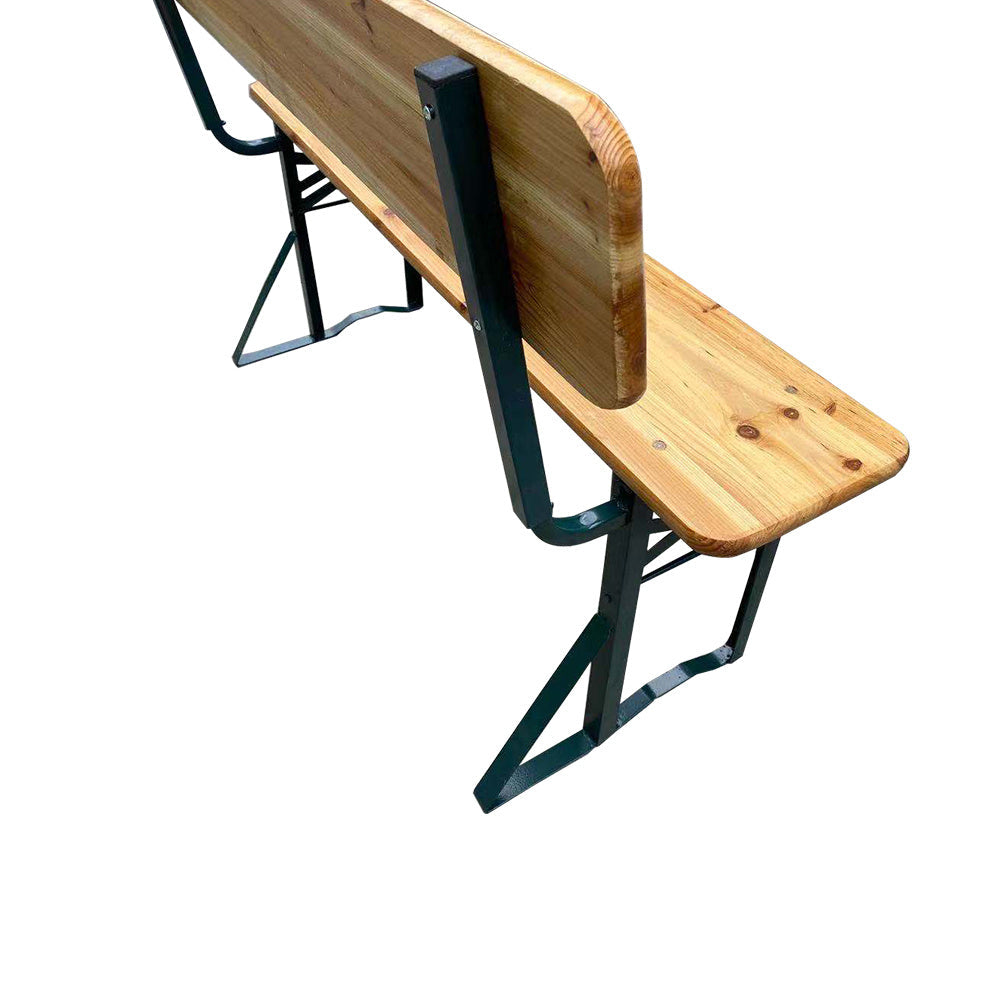 Rustic Wooden Folding Garden Bench Table Set Benches   
