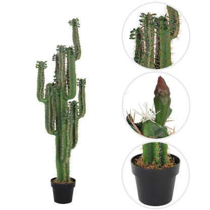 Artificial Tall Cactus Tree Plant in Black Pot for Home Office Decoration Plants   