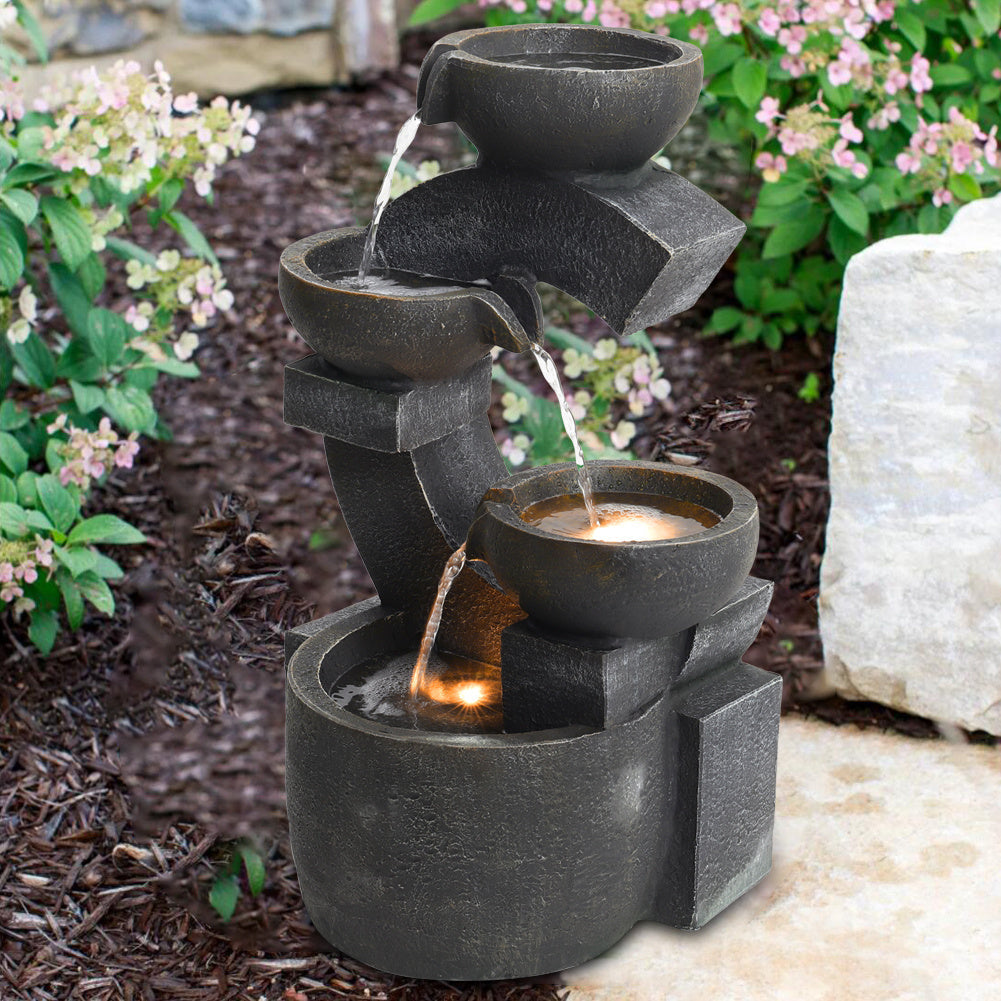 C Shaped Cascading Water Fountain LED Light