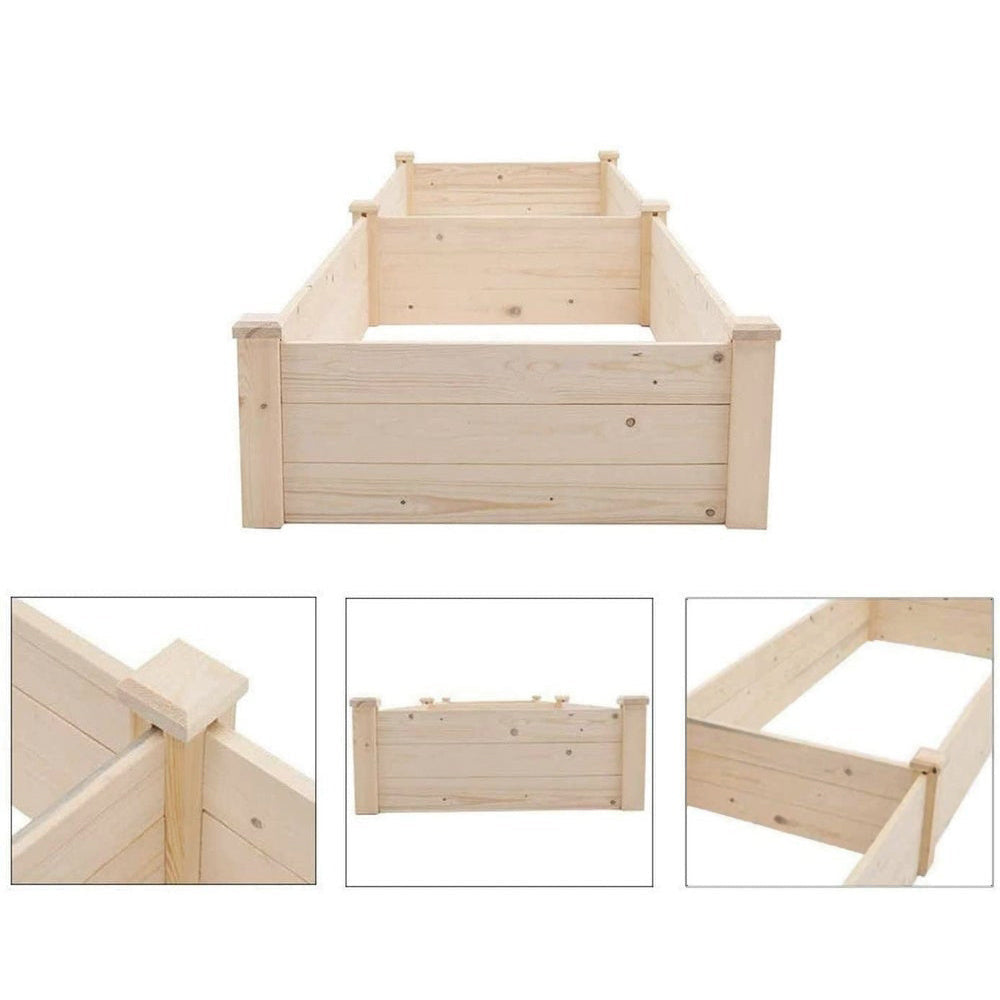 Wooden Herb Planter Raised Bed Container Garden Plant Stand Bed Gardening Tools Garden Sanctuary 