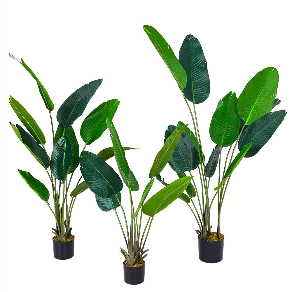 180 cm Tall Artificial Banana Leaf Tree Faux Large Plants in Pot Plants   
