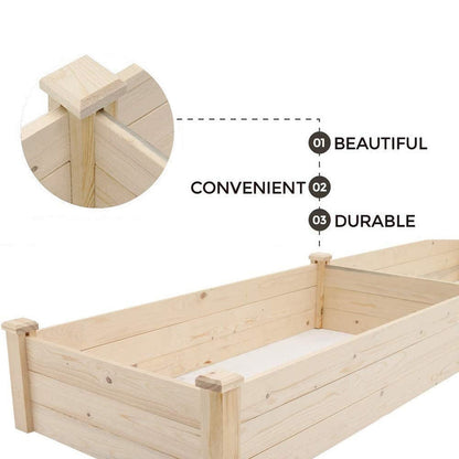 Wooden Herb Planter Raised Bed Container Garden Plant Stand Bed Gardening Tools Garden Sanctuary 