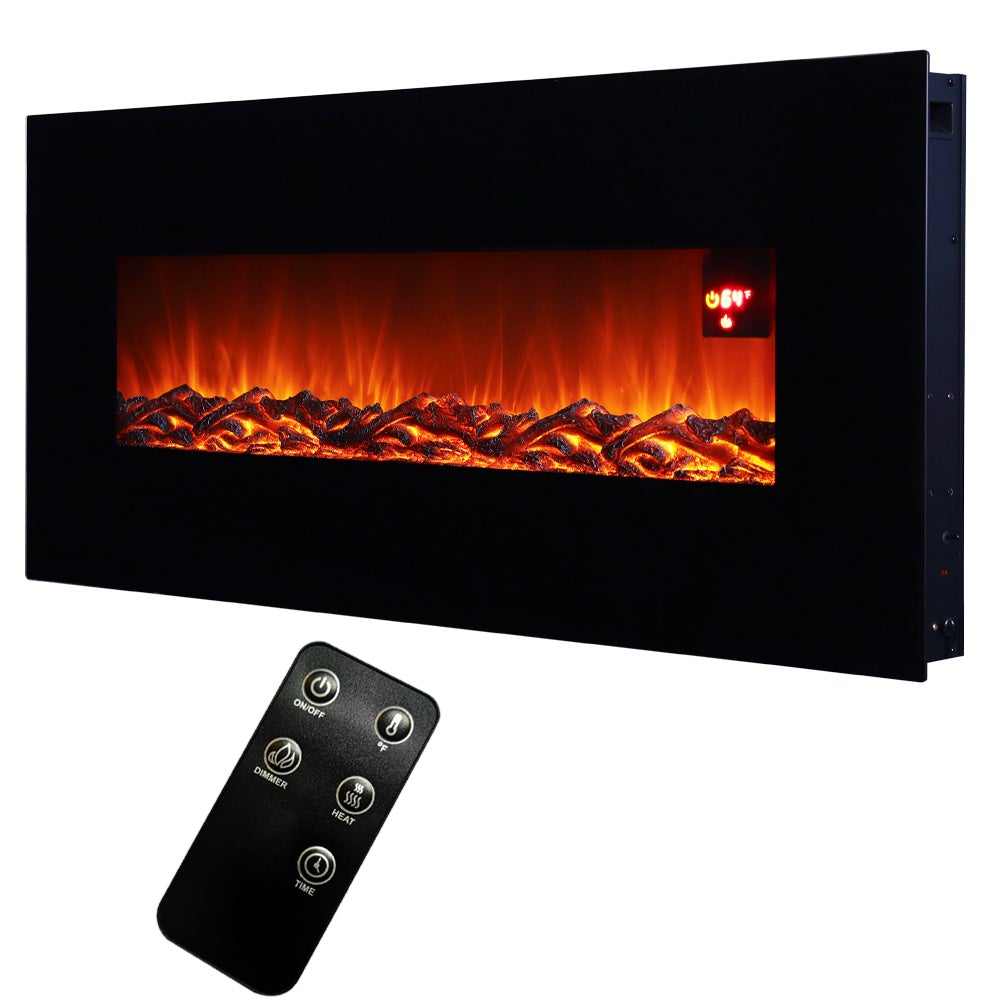 50 Inch Electric Fireplace with 2 Heat Setting and Remote Control