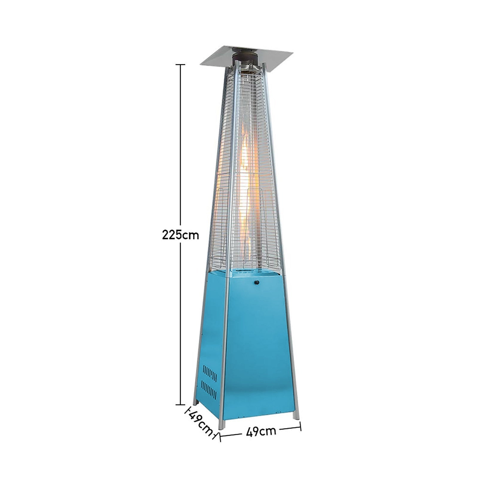 Outdoor Pyramid Gas Patio Heater Stainless Steel Commercial Heater Patio Heaters   DeepSkyBlue 