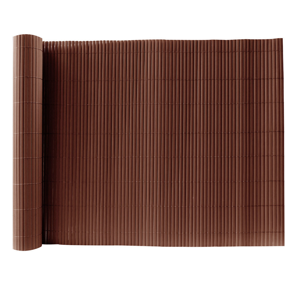 Brown Privacy Fence PVC Bamboo Outdoor Garden Balcony Screen Garden Fences   