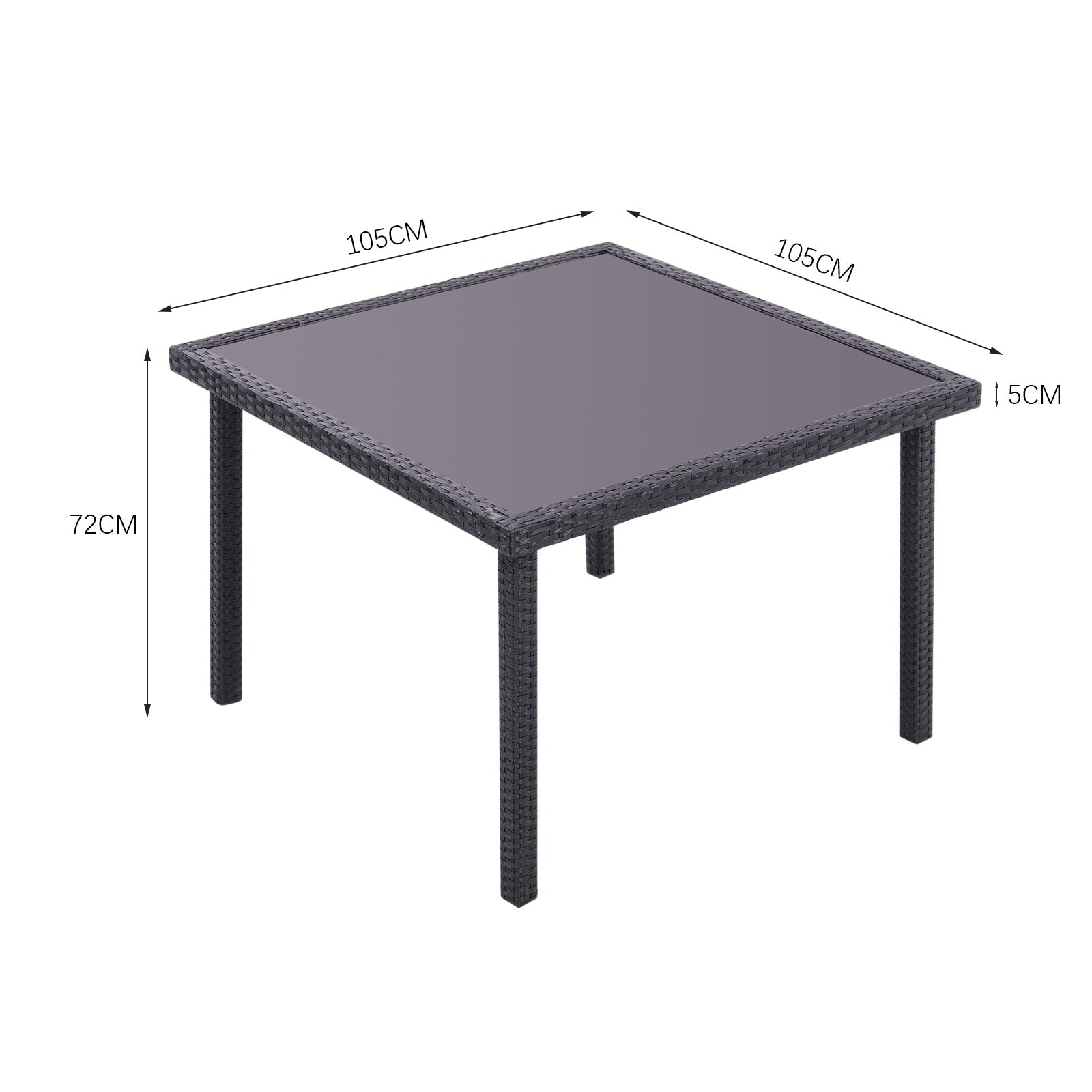 Square Rectangular Outdoor Dining Table