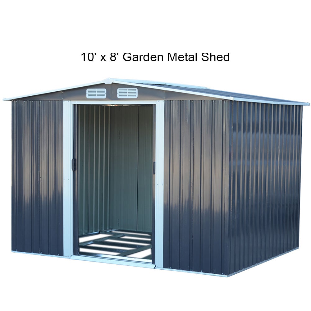 Garden Steel Shed with Gabled Roof Top Garden storage Garden Sanctuary 