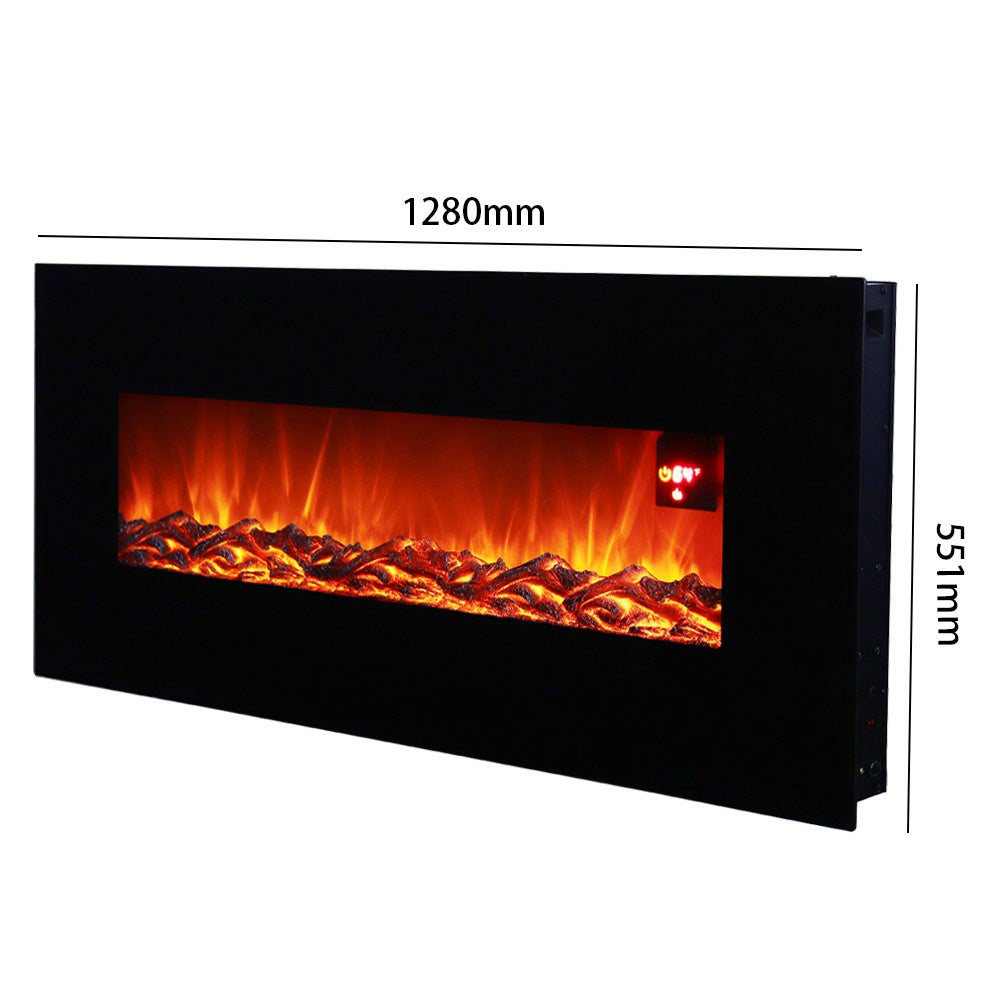 50 Inch Electric Fireplace with 2 Heat Setting and Remote Control