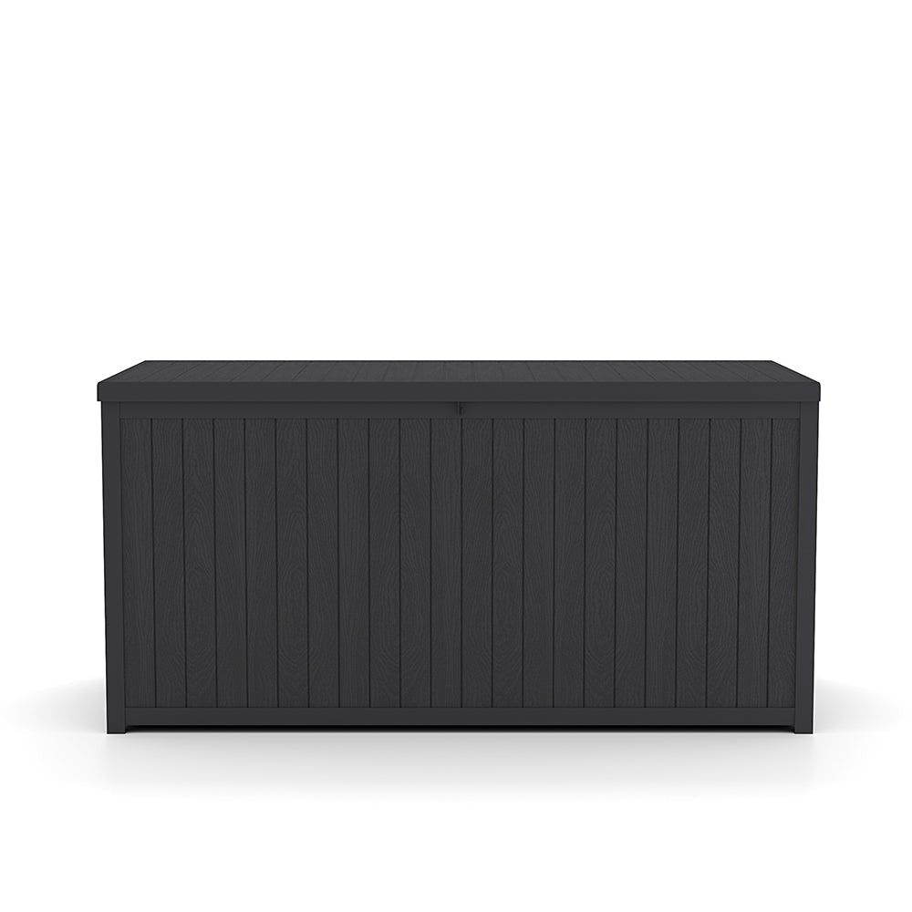 Outdoor Black Storage Deck Box - Large Size Garden Storages & Greenhouses Garden Sanctuary 