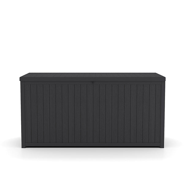 430L Black Lockable Waterproof Garden Storage Box Garden Sanctuary