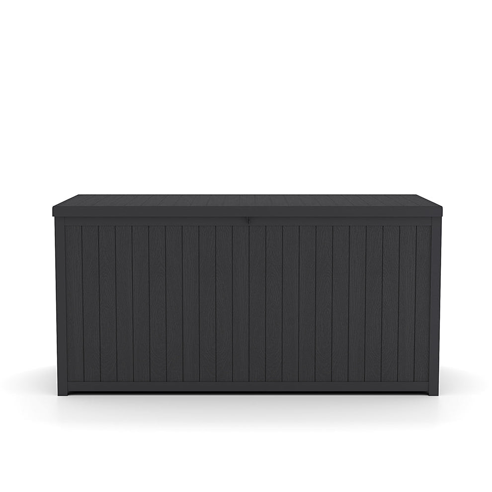 430L Black Lockable Waterproof Garden Storage Box Garden Sanctuary