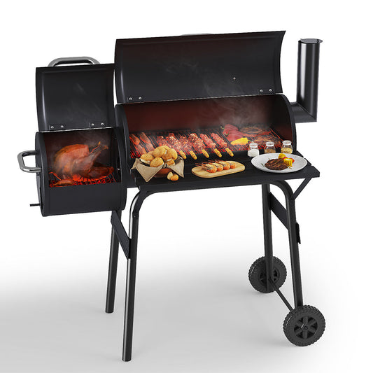 Charcoal BBQ Grill with Offset Smoker Garden BBQ Grill   