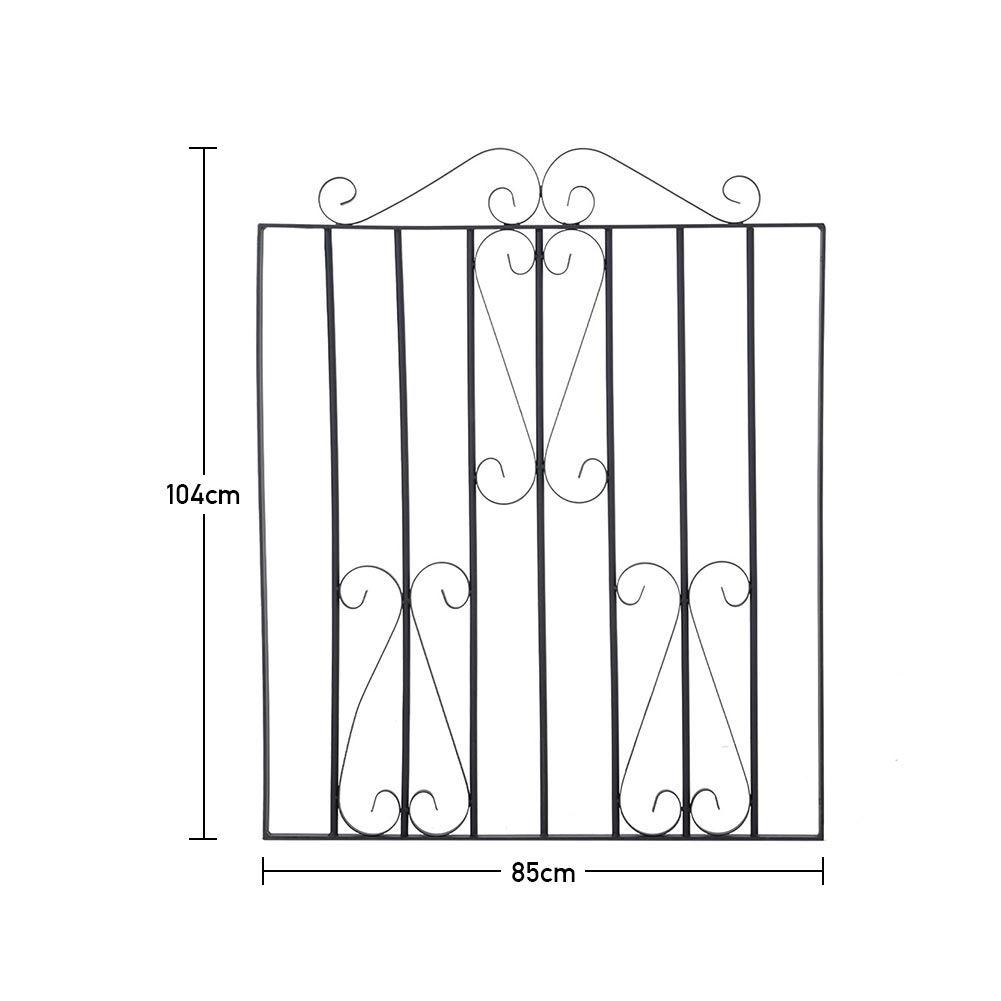 Black Metal Garden Gate Fence Gate