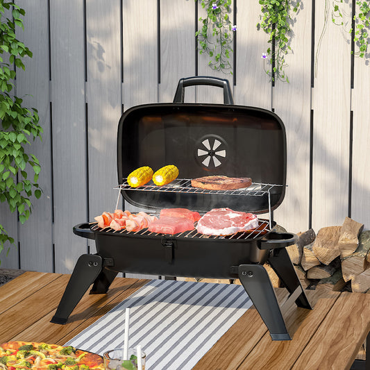 Charcoal Grill 68cm Portable Folding Outdoor Tabletop BBQ Kettle Garden BBQ Grill   