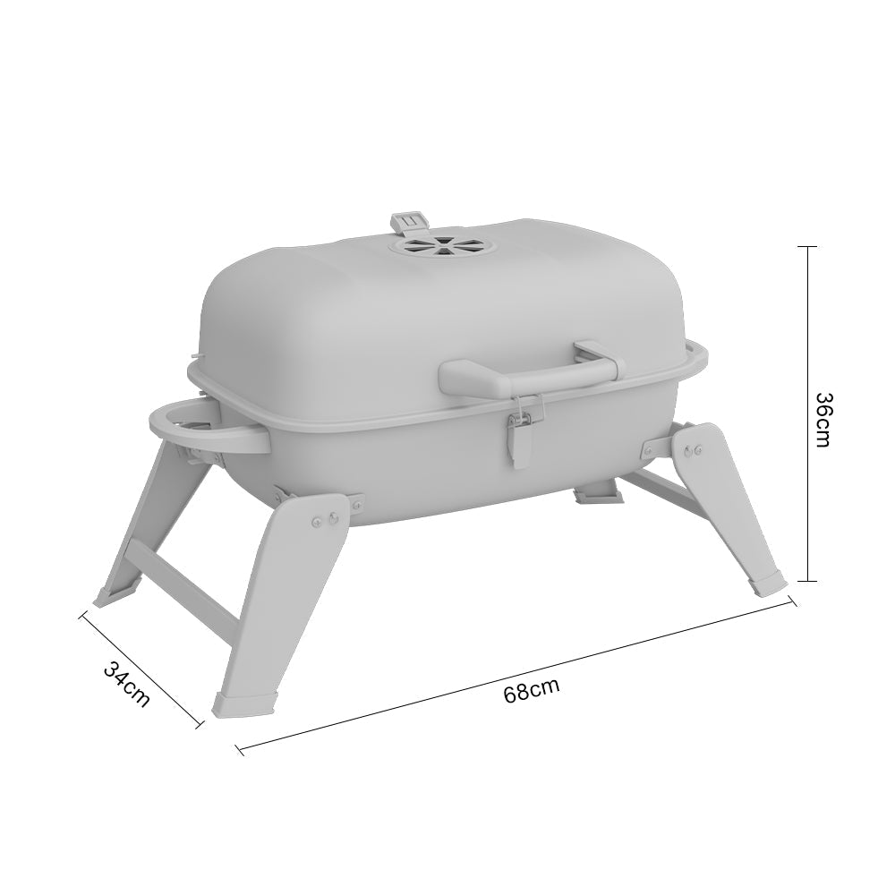 Charcoal Grill 68cm Portable Folding Outdoor Tabletop BBQ Kettle Garden BBQ Grill   