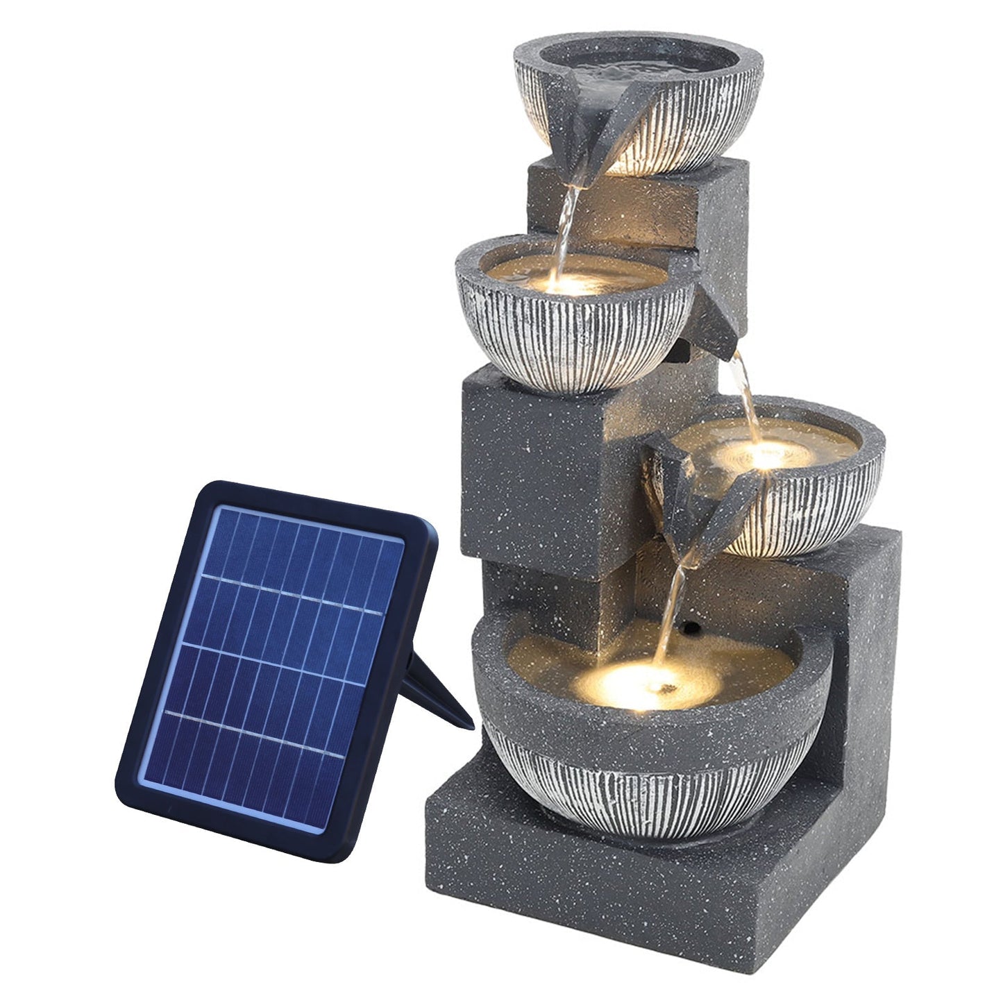 Height 47CM Outdoor Fountain Garden Decoration Solar Powered Water Feature Fountains & Waterfalls   