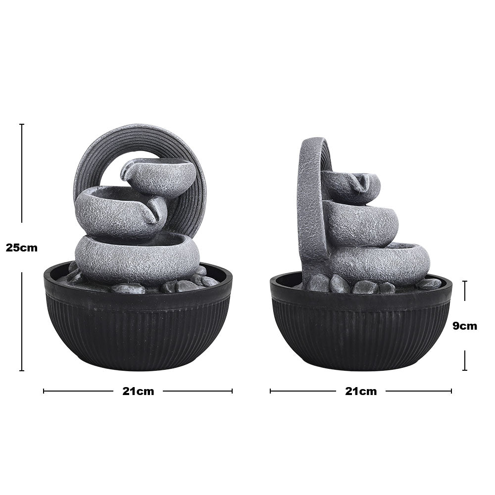 Resin Cascading Water Fountain LED Light